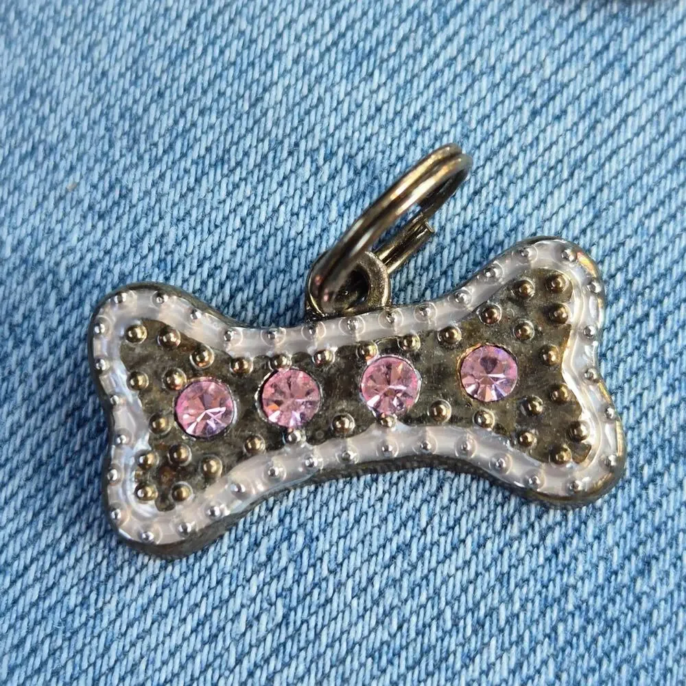 Vintage Juicy Couture Dog Mom Charm & Pink‎ Rhinestone Bone Charm Set Y2K
